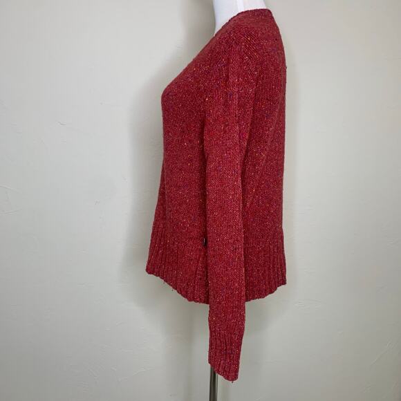 Tommy Hilfiger V Neck Brick Red Sweater Sz Small - Picture 3 of 10